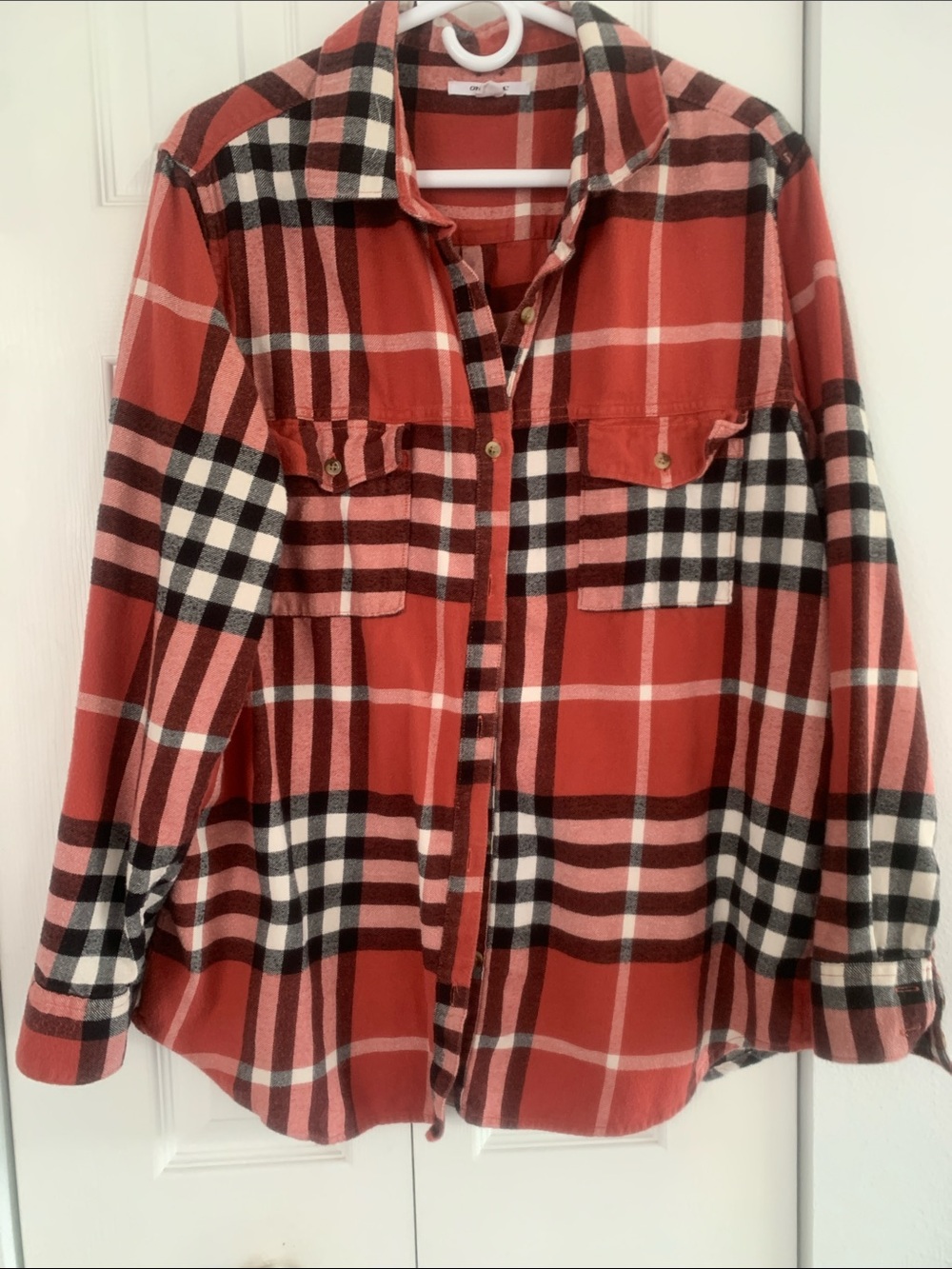 O'Neill Red Plaid Button-Up Shirt